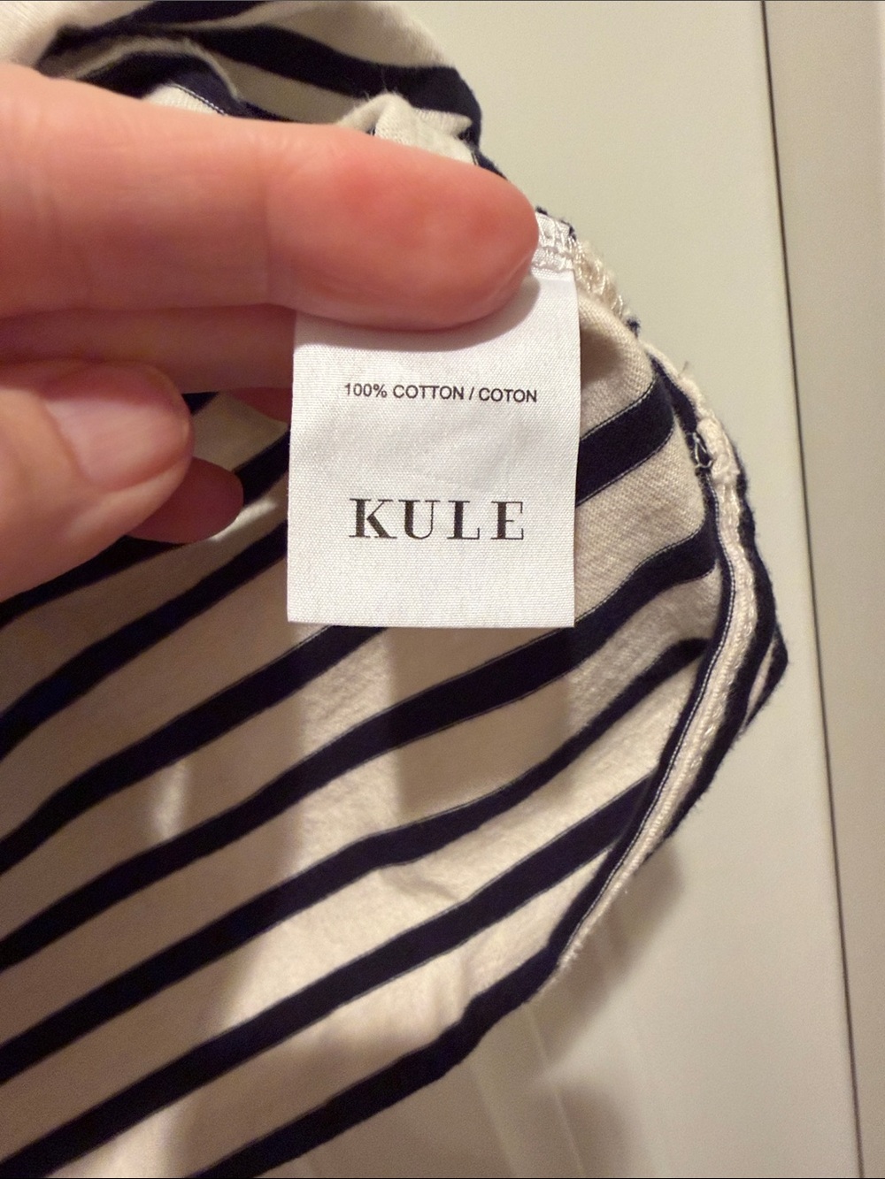 KULE Navy and White Striped Sleeveless Tank - Picture 3 of 4
